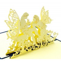 Handmade 3D Pop Up Card Angel Flute Blank card Birthday Valentine's Day Engagement Wedding Anniversary 